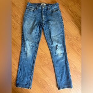 Jos A Bank 1905 Jeans Mens 32x32 Blue Denim Distressed Wash Tailored Fit 176